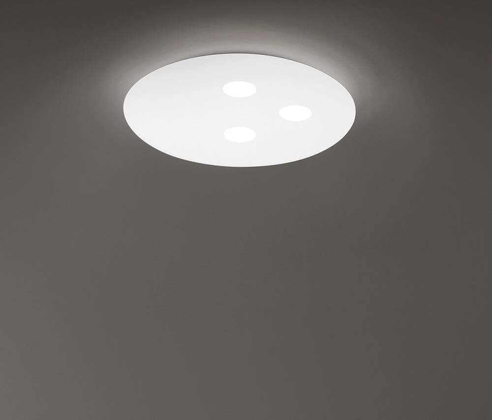 Plafoniera-Contemporanea-Random-Alluminio-Bianco-Led-Integrato-27W