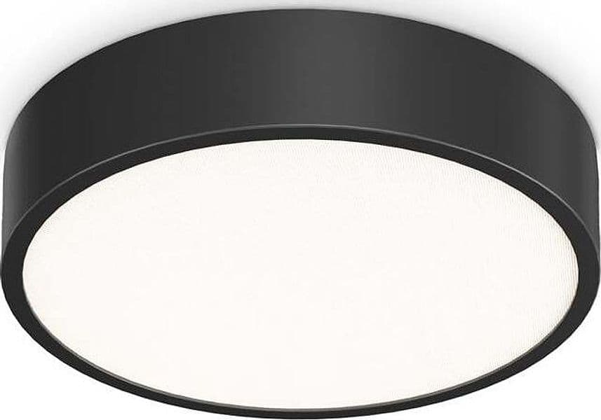 Plafoniera-Contemporanea-Ray-Metallo-Nero-Led-Integrato-13W-3000K-Ip44