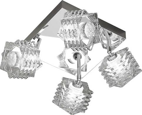 Plafoniera-Contemporanea-Rubik-Metallo-Cromo-Diffusore-Cristallo-4-Luci-G9
