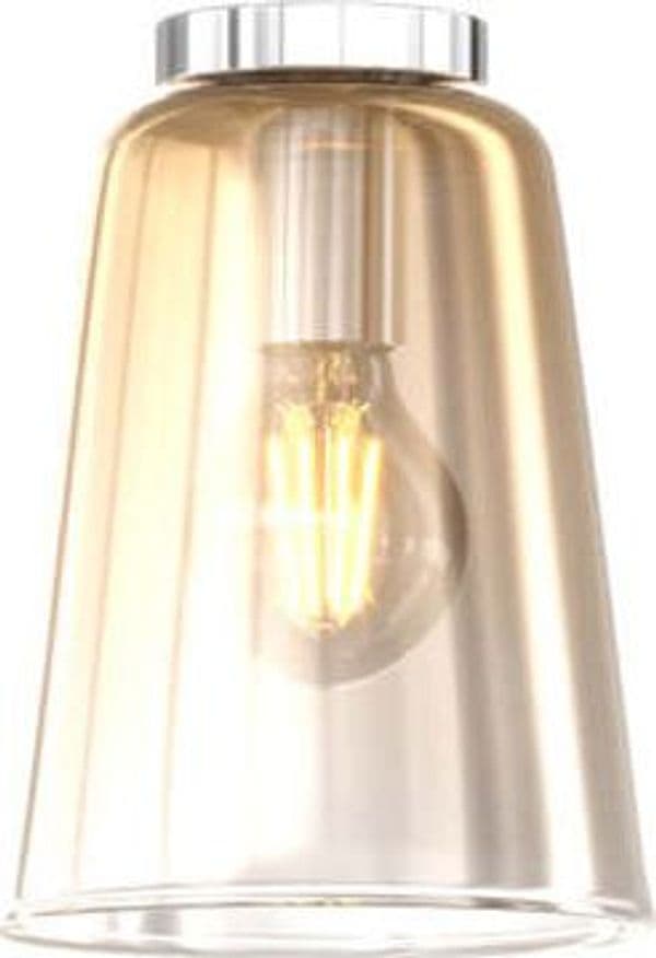 Plafoniera-Contemporanea-Shaded-Metallo-Cromo-Vetro-Ambra-1-Luce-E27