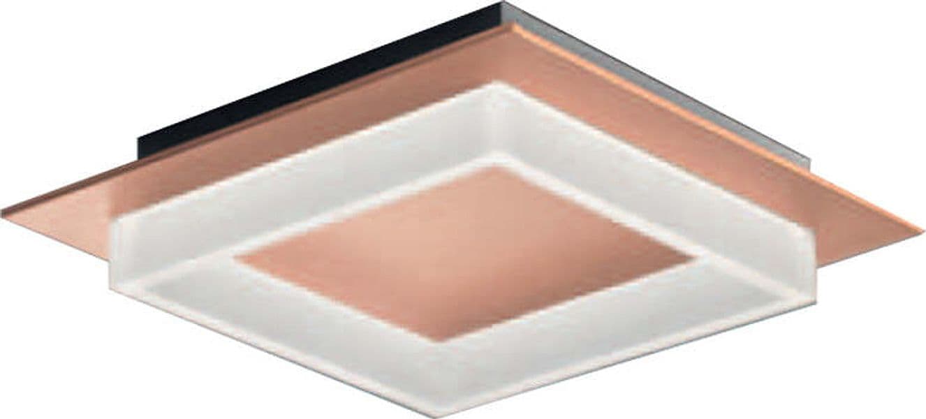 Plafoniera-Contemporanea-Square-Metallo-Oro-Rosato-Led-40W