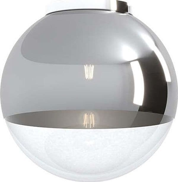 Plafoniera-Contemporanea-Target-Metallo-Cromo-Vetro-Cromo-Trasp-1-Luce-E27-30Cm