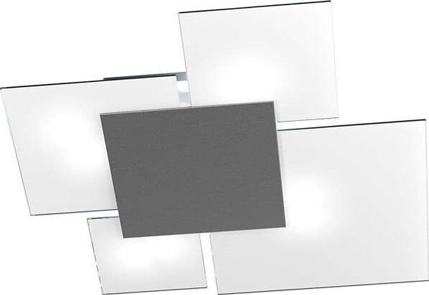 Plafoniera-Contemporanea-Upgrade-Met.-Grigio-Antracite-E-Vetro-4-Luci-E27-71Cm