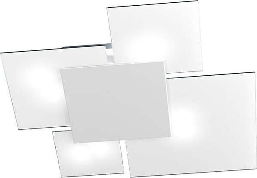 Plafoniera-Contemporanea-Upgrade-Metallo-Bianco-E-Vetro-4-Luci-E27-71Cm