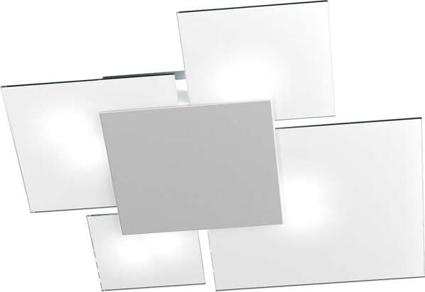 Plafoniera-Contemporanea-Upgrade-Metallo-Grigio-E-Vetro-4-Luci-E27-71Cm
