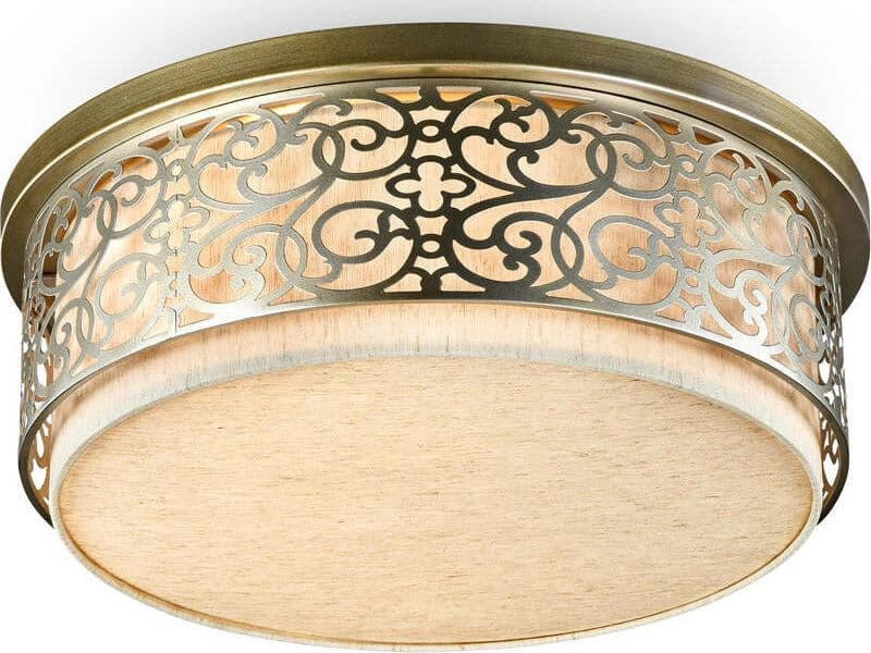 Plafoniera-Contemporanea-Venera-Metallo-Ottone-5-Luci-Diffusore-In-Pvc