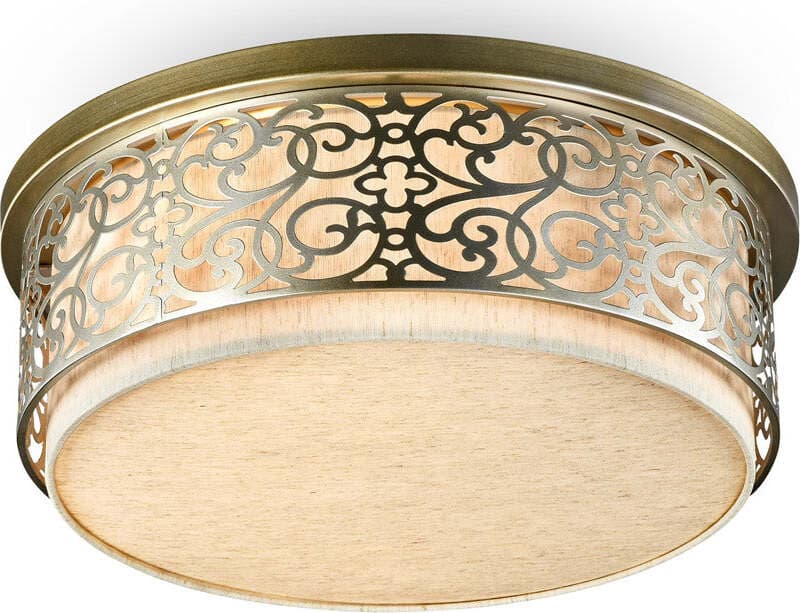 Plafoniera-Contemporanea-Venera-Metallo-Ottone-5-Luci-Diffusore-In-Pvc