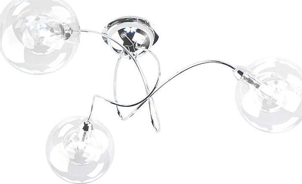 Plafoniera-Contemporanea-Willow-Metallo-Cromo-Vetro-Trasparente-3-Luci-G9