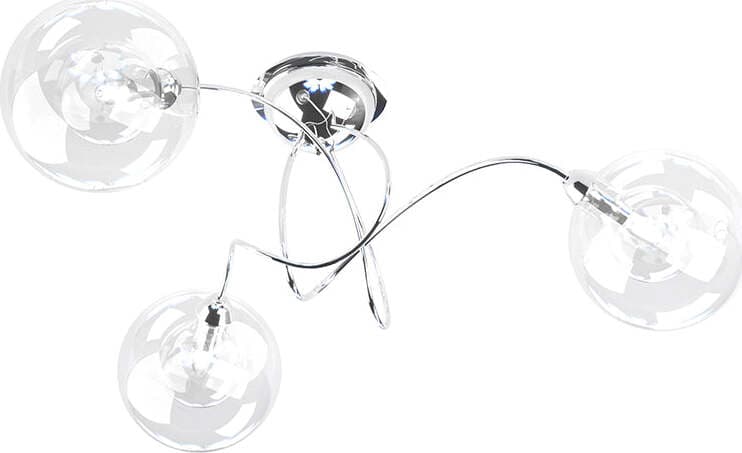 Plafoniera-Contemporanea-Willow-Metallo-Cromo-Vetro-Trasparente-3-Luci-G9