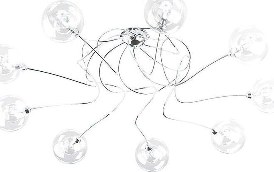 Plafoniera-Contemporanea-Willow-Metallo-Cromo-Vetro-Trasparente-9-Luci-G9