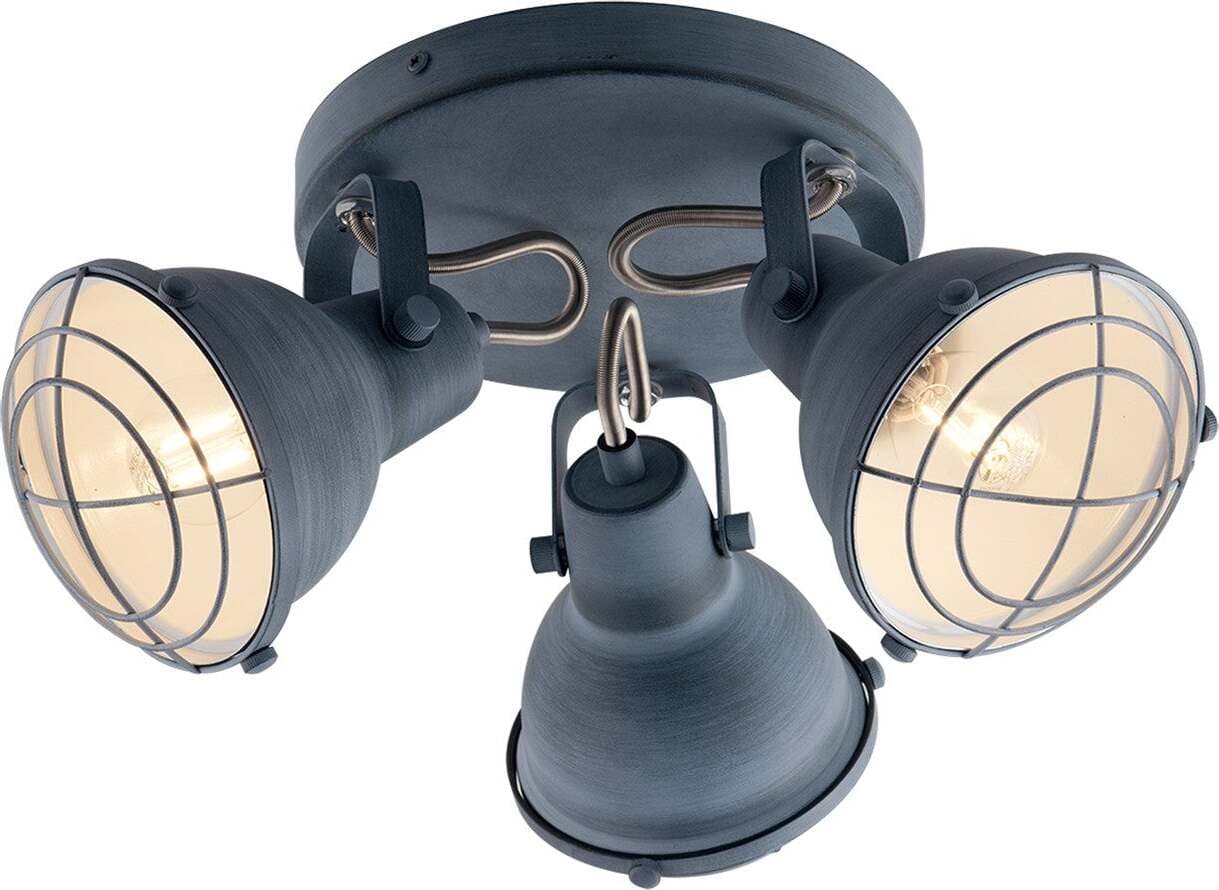 Plafoniera Cuba Grigio 3Xe14 40,5X15Cm Illuminazione/Illuminazione per interni/Lampadari lampade a sospensione e plafoniere/Plafoniere Led Mall Home - Napoli, Commerciovirtuoso.it
