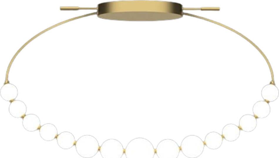 Plafoniera-Da-Soffitto-Contemporaneo-Perla-Sfere-Vetro-Opaco-Oro-Led-36W