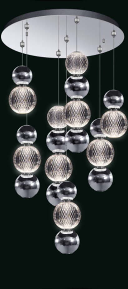 Plafoniera-Da-Soffitto-Moderno-Brillante-Acrilico-E-Metallo-Cromo-Led-40W