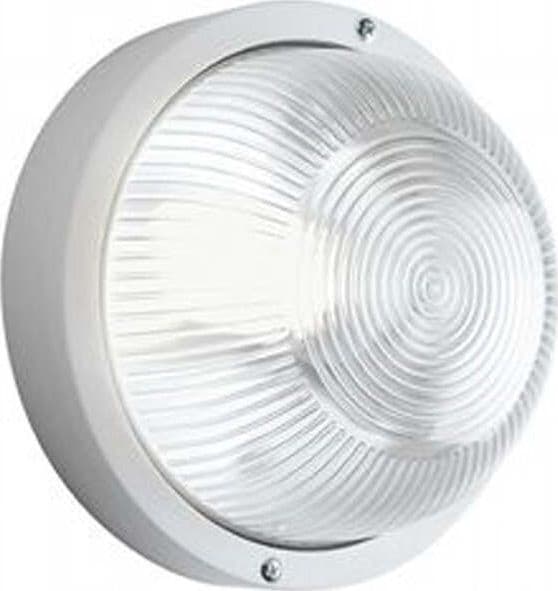 Plafoniera-Esterno-Contemp.-Echo-Tonda-Termoplastica-E-Vetro-Bianco-1-Luce-E27