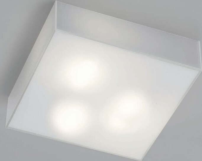 Plafoniera-Illuminando-CUBIC-PL40-E27-LED-lampada-soffitto-parete-moderna-vetro-bianco-interno
