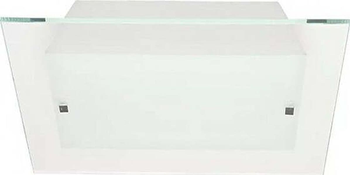 Plafoniera-Illuminando-FLAT-PL-30-E27-LED-lampada-soffitto-quadrata-moderna-vetro-satinato-trasparente-interno