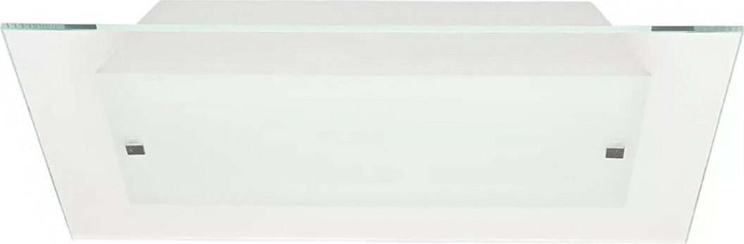 Plafoniera-Illuminando-FLAT-PL-50-E27-LEDlampada-soffitto-quadrata-moderna-vetro-satinato-trasparente-interno