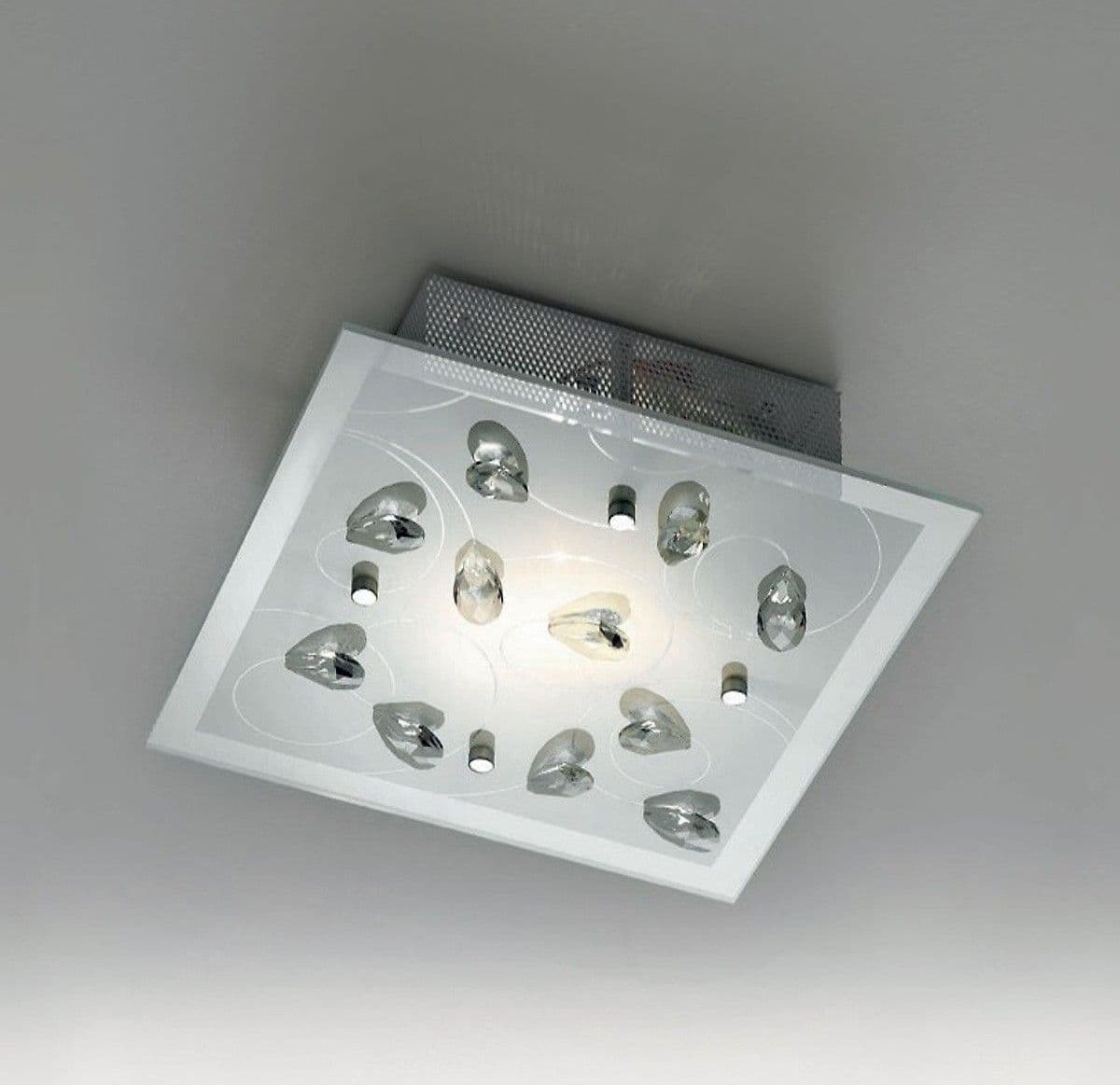 Plafoniera-Illuminazione-PETALI-E27-LED-lampada-soffitto-elegante-moderna-vetro-cristallo-interno