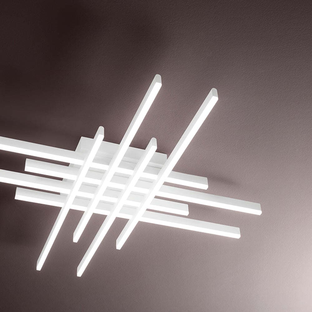 Plafoniera-In-Alluminio-Moderna-Laser-Bianco-Led-Piccola