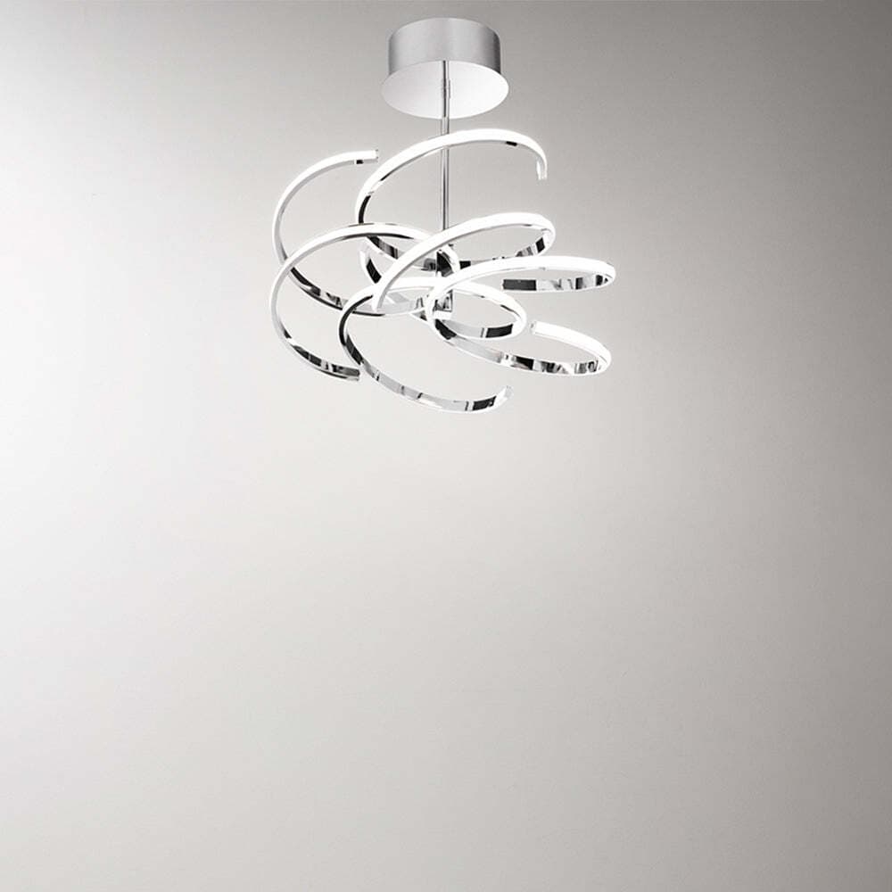Plafoniera-In-Metallo-Moderna-Nest-Cromo-Led-Luce-Naturale