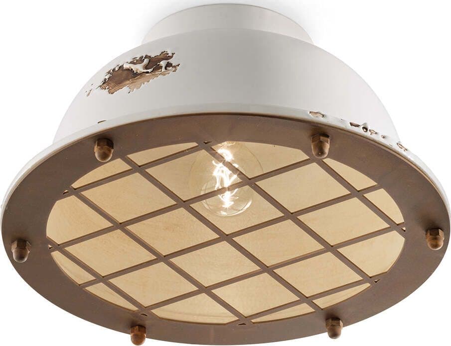 Plafoniera-Industrial-Ferro-E-Ceramica-Vintage-Bianco-1-Luce-E27