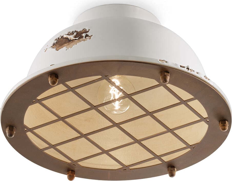Plafoniera-Industrial-Ferro-E-Ceramica-Vintage-Bianco-1-Luce-E27