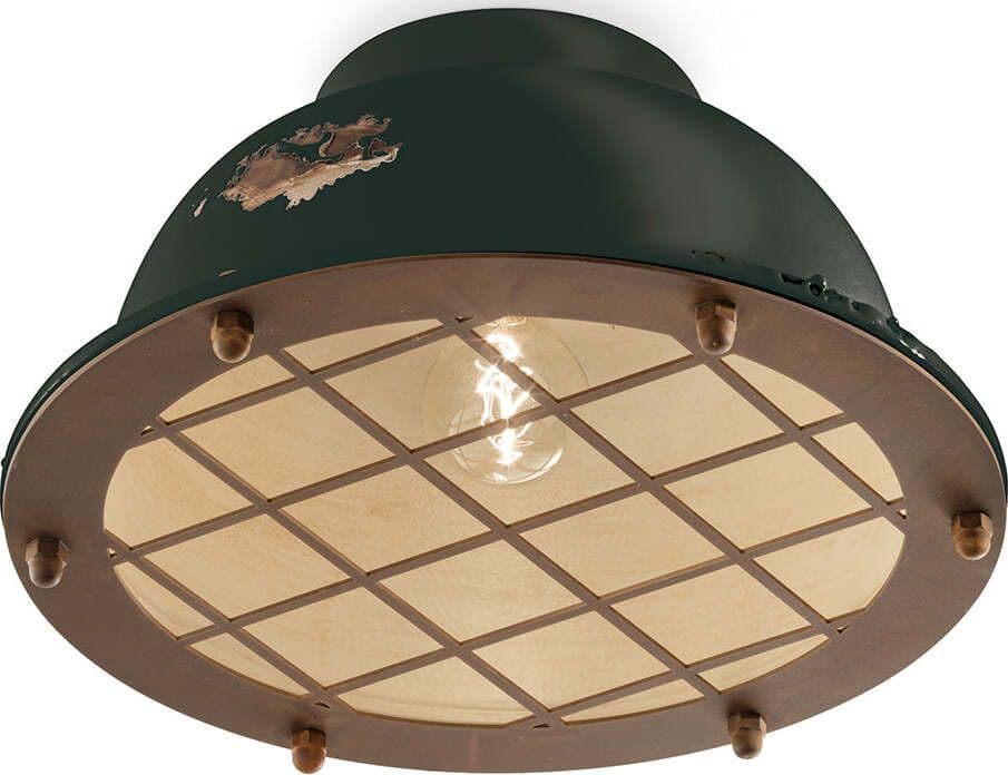Plafoniera-Industrial-Ferro-E-Ceramica-Vintage-Nero-1-Luce-E27