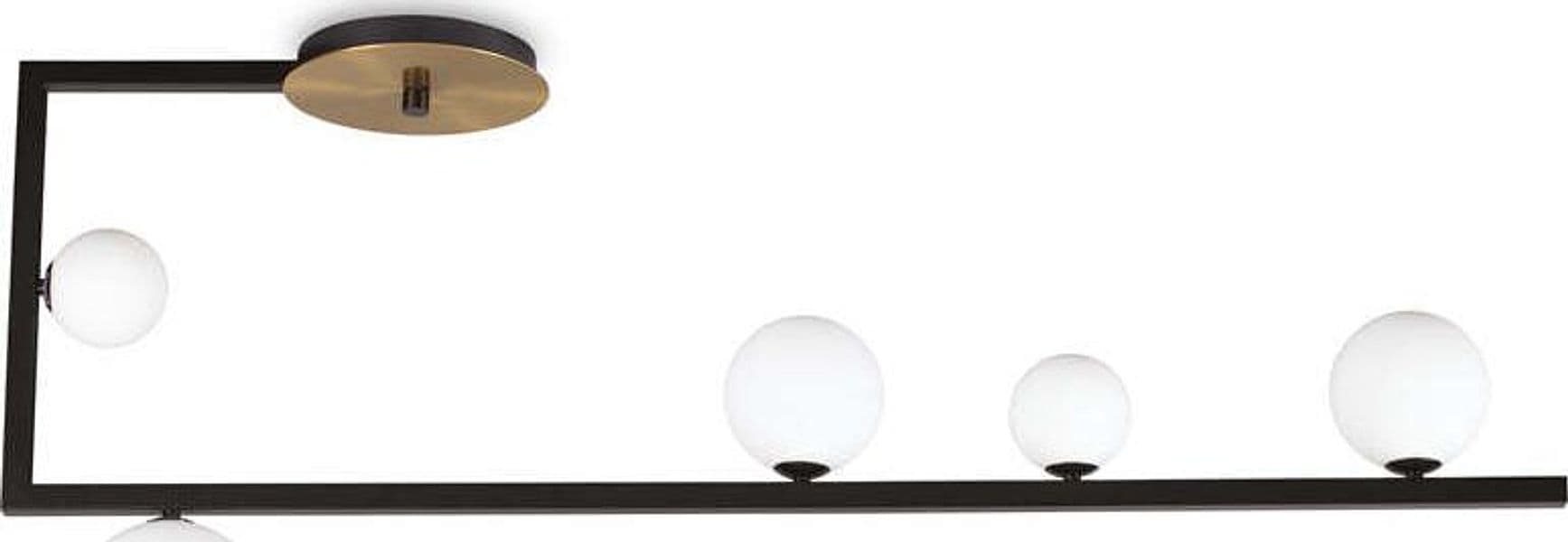 Plafoniera-Industrial-Minimal-Birds-Metallo-Nero-5-Luci-G9-3W-3000K-Luce-Calda
