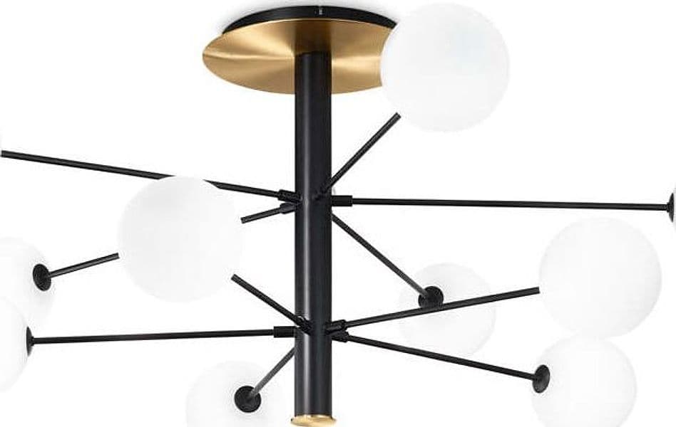 Plafoniera-Industrial-Minimal-Cosmopolitan-Metallo-Nero-10-Luci-G9-3W-3000K