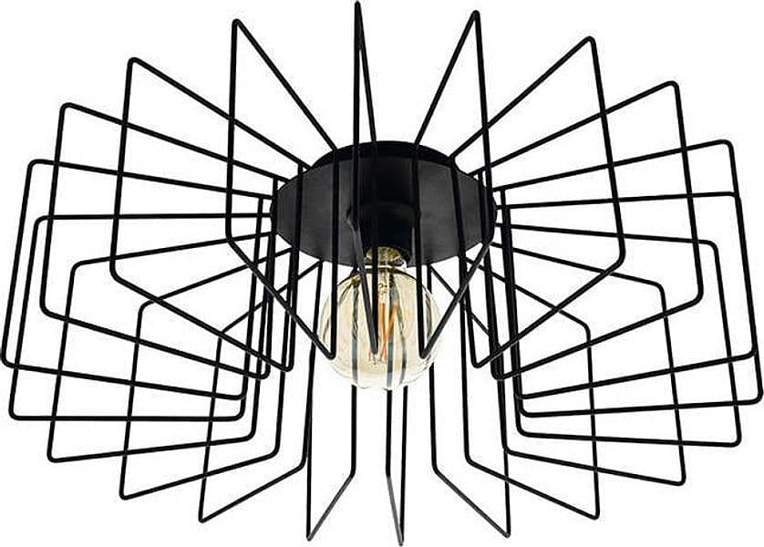 Plafoniera-Industrial-Tremedal-1-Luce-Acciaio-Nero