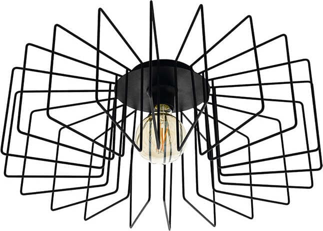Plafoniera-Industrial-Tremedal-1-Luce-Acciaio-Nero