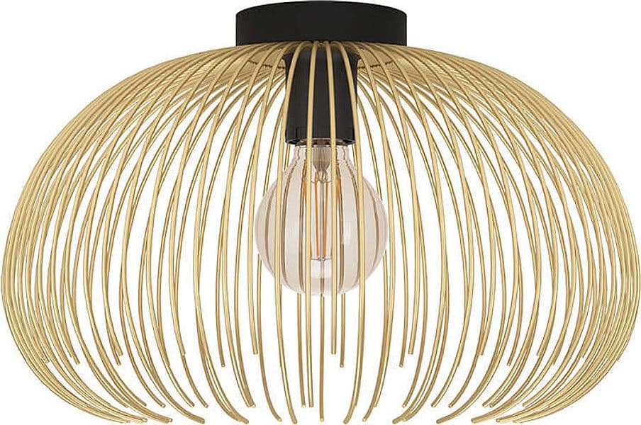 Plafoniera-Industrial-Venezuela-1-Luce-Acciaio-Nero-E-Oro