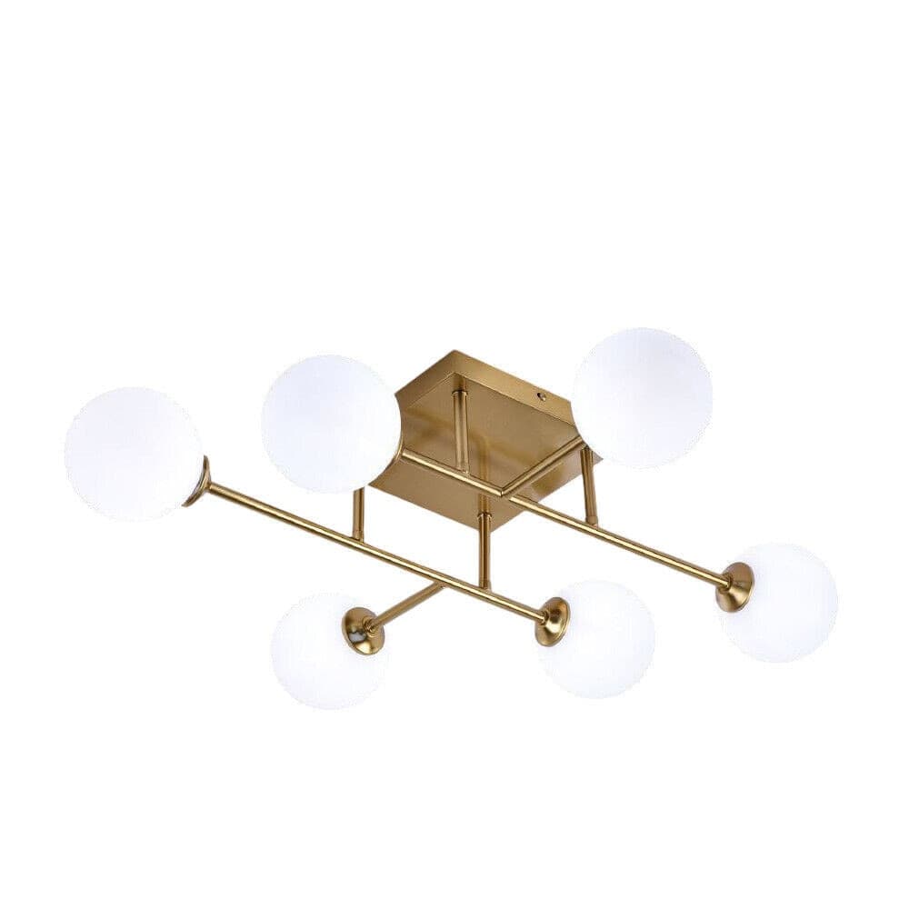 PLAFONIERA LAMPADARIO DA SOFFITTO BRONZO MINIMAL STRUTTURA METALLO 6 SFERE ATTACCO G9 C77 in Lampade a sospensione Trade Shop italia - Napoli, commercioVirtuoso.it
