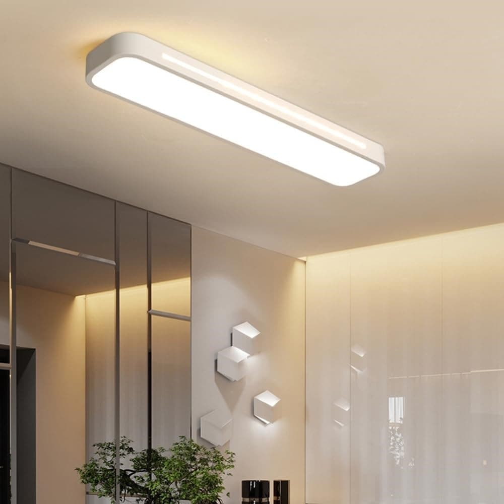 PLAFONIERA LED 18W BIANCO SOFFITTO RETTANGOLARE STRISCIA MODERNO LUCE 4000K 50194 in Plafoniere Trade Shop italia - Napoli, commercioVirtuoso.it
