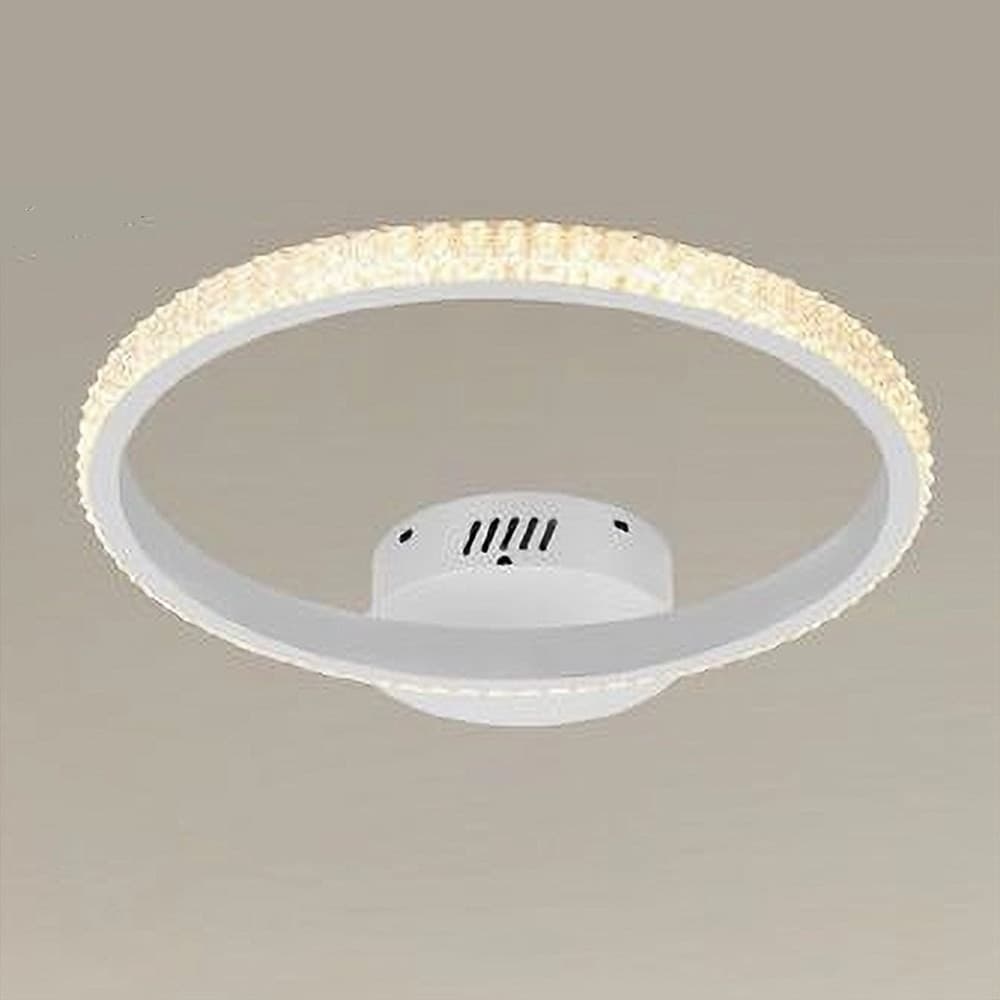 PLAFONIERA LED 24W CERCHIO EFFETTO CRISTALLO BIANCO LUCE FREDDA CALDA NATURALE 31715 in Plafoniere Trade Shop italia - Napoli, commercioVirtuoso.it