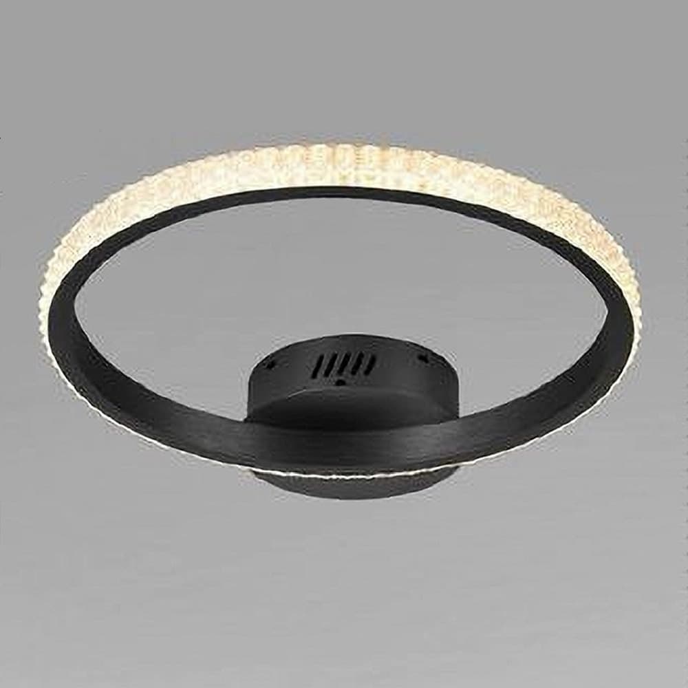 PLAFONIERA LED 24W CERCHIO EFFETTO CRISTALLO NERO LUCE FREDDA CALDA NATURALE 31722 in Plafoniere Trade Shop italia - Napoli, commercioVirtuoso.it