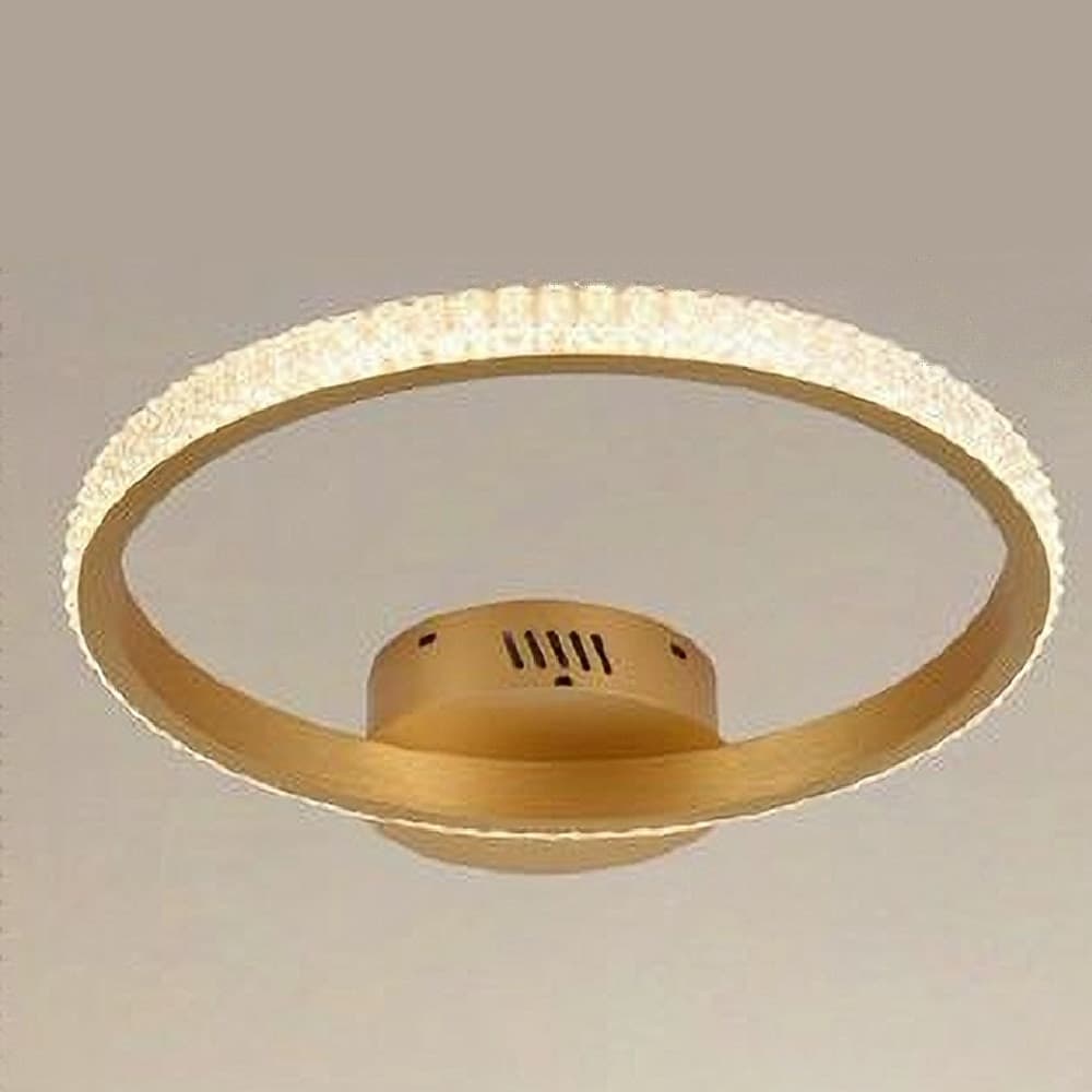 PLAFONIERA LED 28W ORO CERCHIO EFFETTO CRISTALLO LUCE CALDA NATURALE FREDDA 31760 in Plafoniere Trade Shop italia - Napoli, commercioVirtuoso.it