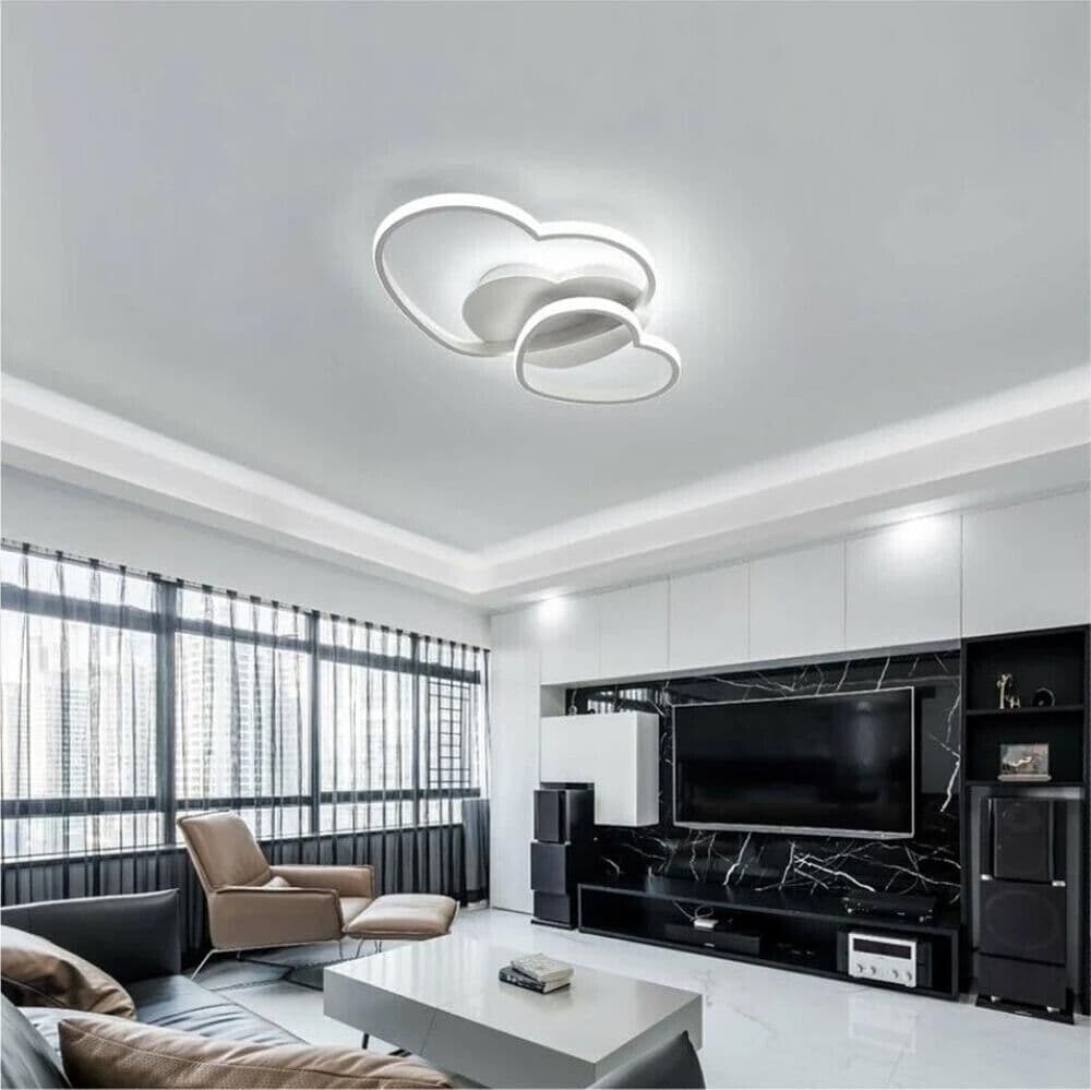 Plafoniera-Led-3-Cuori-Lampadario-31-Watt-Luce-Bianca-6500k-Stile-Moderno-Universo