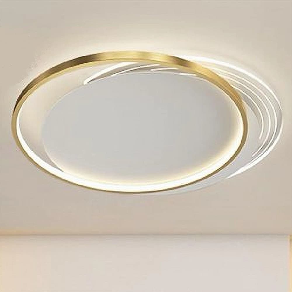 PLAFONIERA LED 30 W CERCHIO ORO LAMPADARIO DA SOFFITTO TONDO LUCE NATURALE 70715 in Plafoniere Trade Shop italia - Napoli, commercioVirtuoso.it