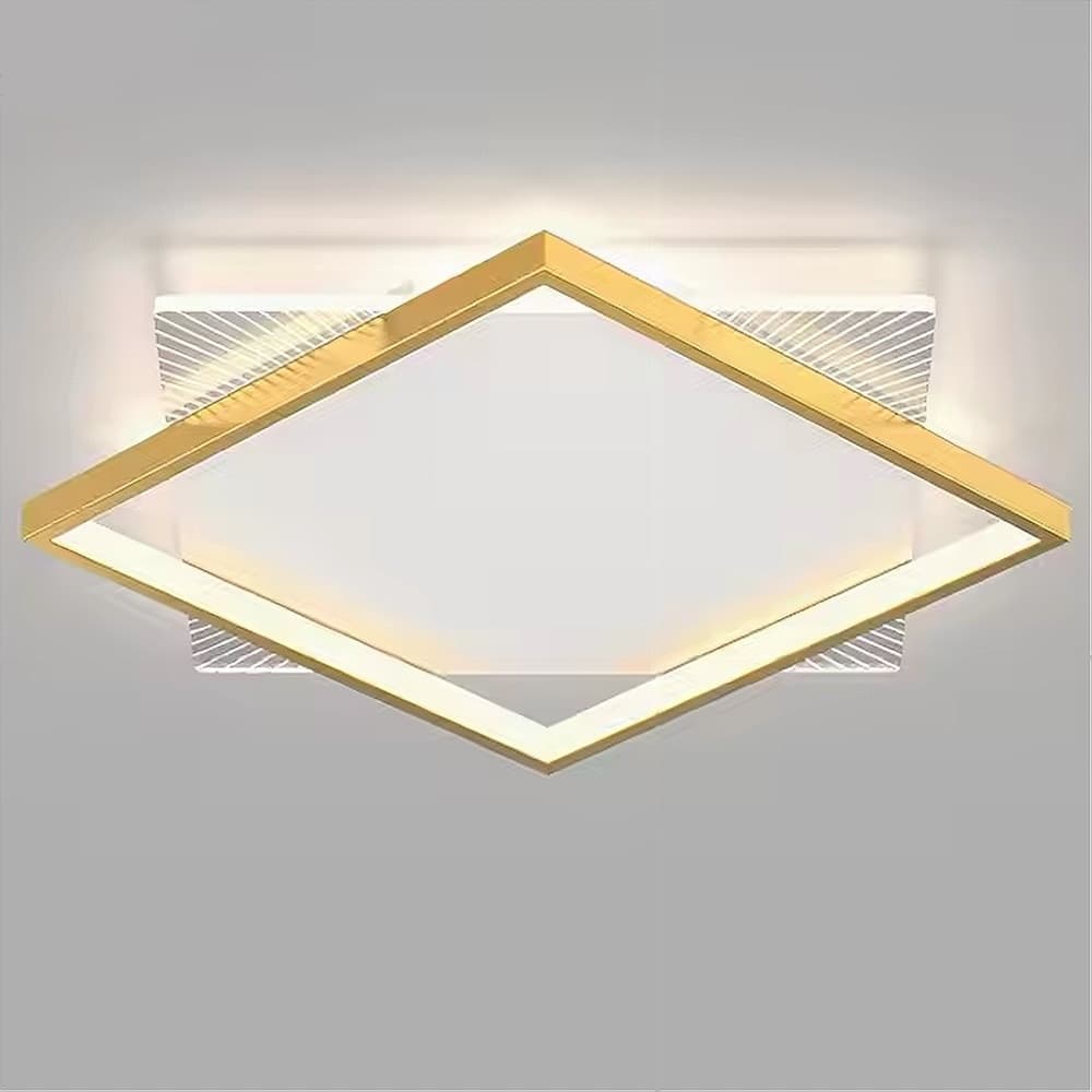 PLAFONIERA LED 30 W QUADRATA ORO MODERNO LAMPADARIO SOFFITTO LUCE NATURALE 71033 in Plafoniere Trade Shop italia - Napoli, commercioVirtuoso.it