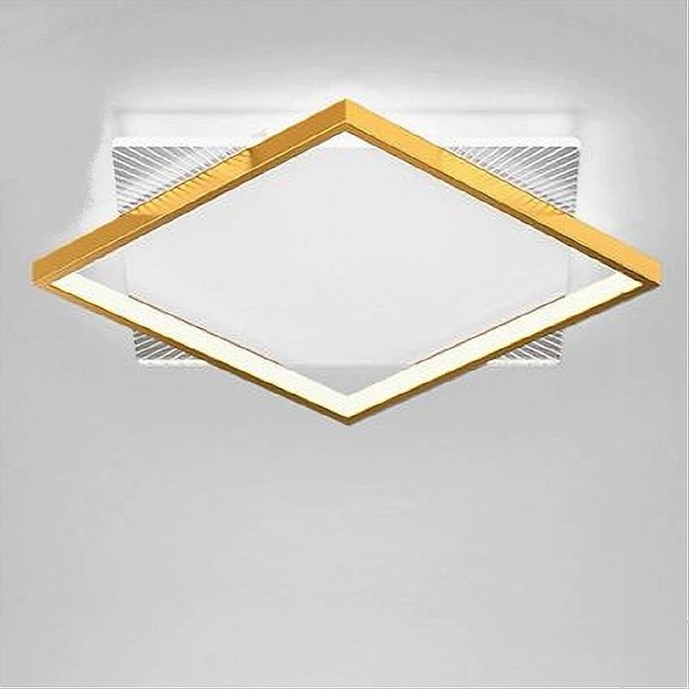 PLAFONIERA LED 30WATT QUADRATA ORO MODERNO LAMPADARIO SOFFITTO LUCE FREDDA 71040 in Plafoniere Trade Shop italia - Napoli, commercioVirtuoso.it