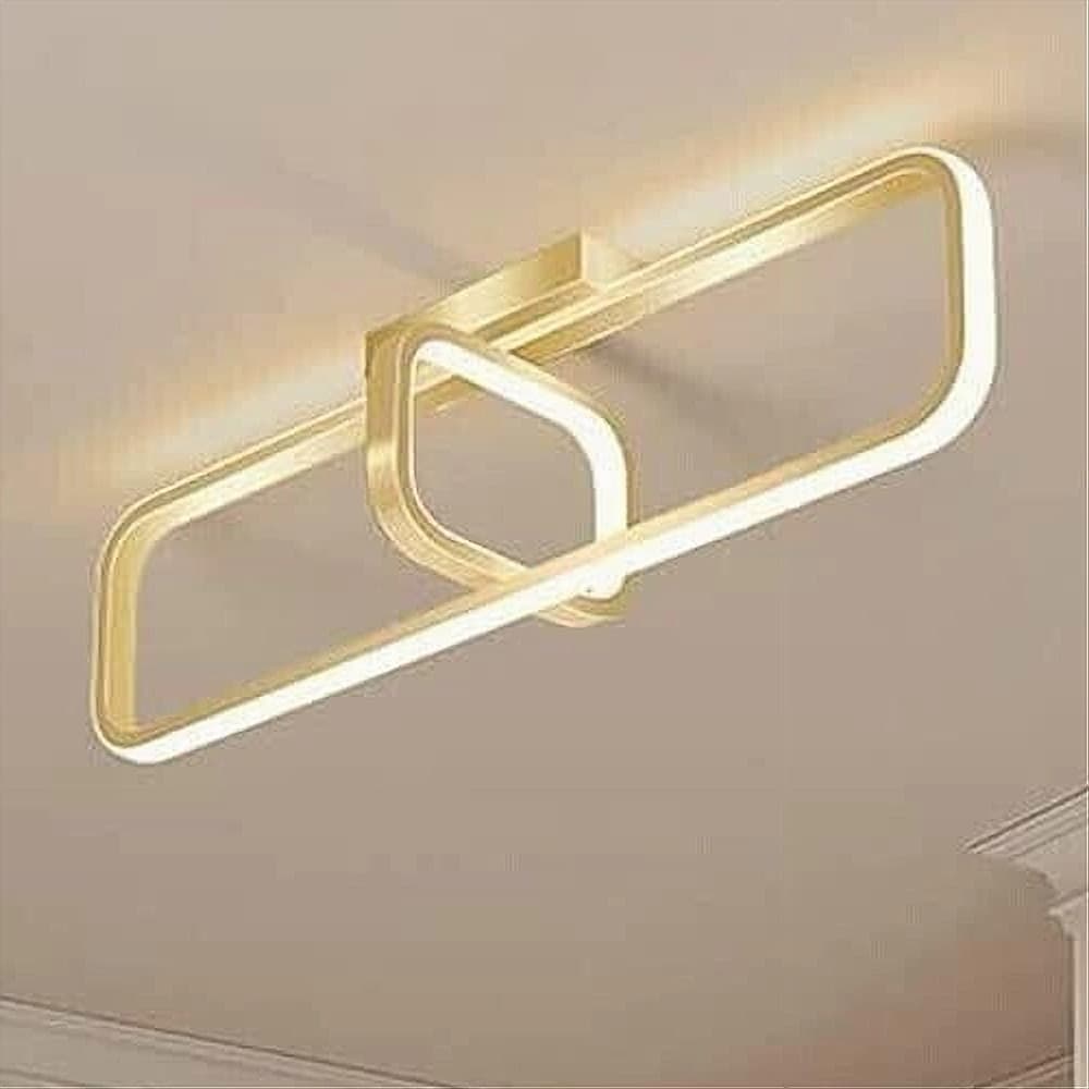PLAFONIERA LED 32 W RETTANGOLARE ORO DESIGN MODERNO LAMPADARIO A SOFFITTO 50224 in Plafoniere Trade Shop italia - Napoli, commercioVirtuoso.it