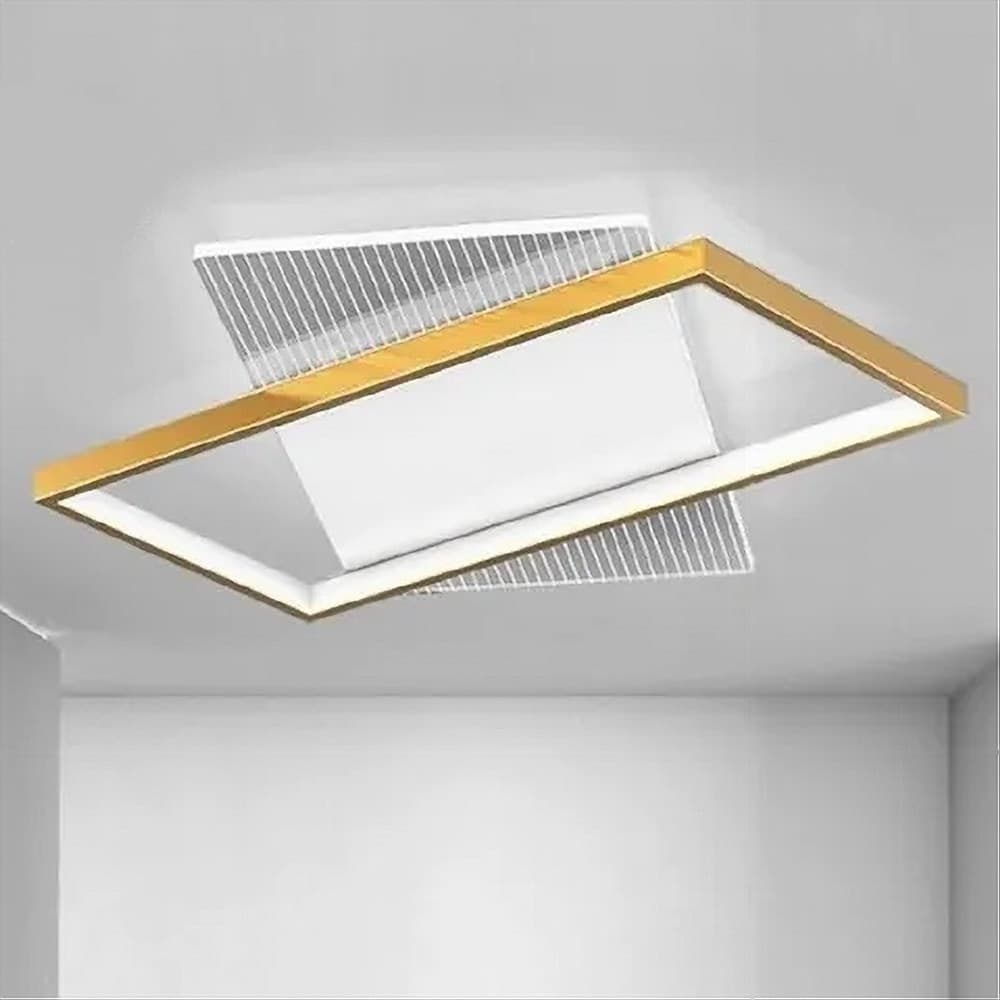 PLAFONIERA LED 32 WATT RETTANGOLARE ORO LAMPADARIO DA SOFFITTO LUCE FREDDA 71064 in Plafoniere Trade Shop italia - Napoli, commercioVirtuoso.it