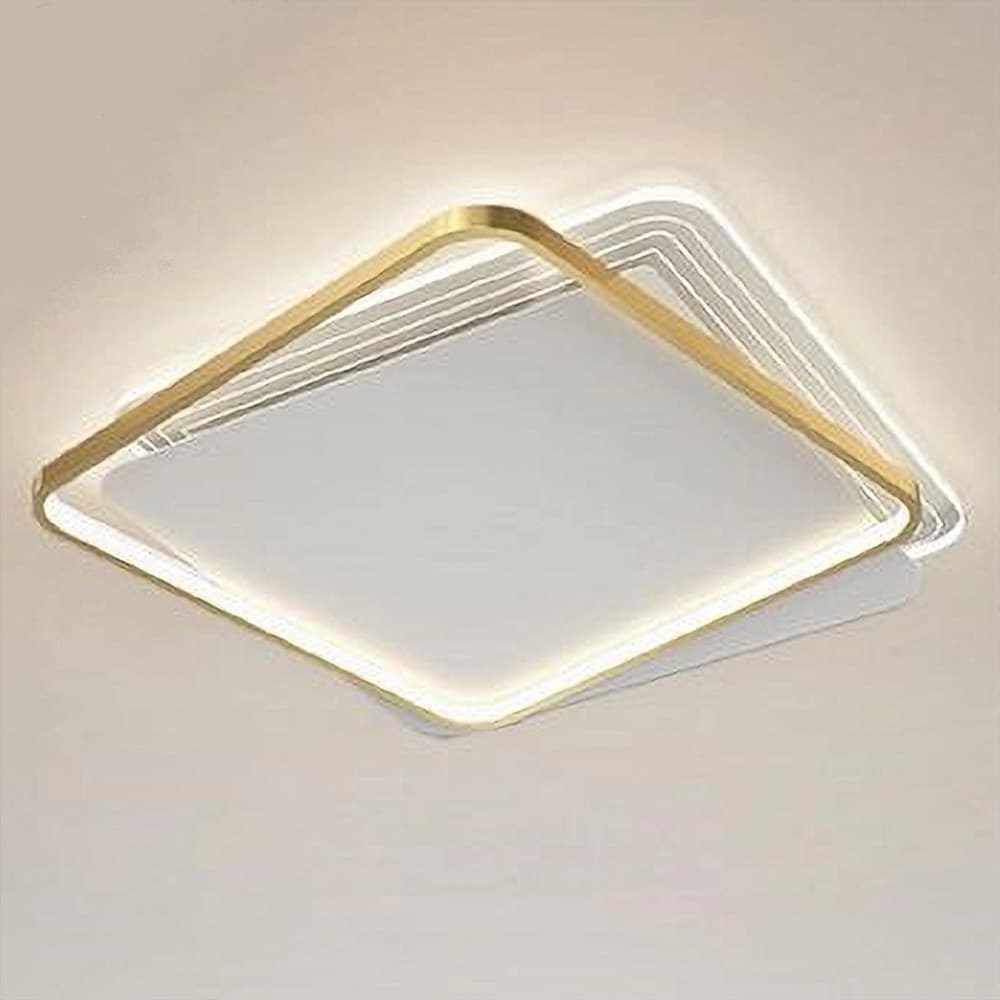 PLAFONIERA LED 35W QUADRATA ORO LAMPADARIO DA SOFFITTO MODERNO LUCE NATURALE 70739 in Plafoniere Trade Shop italia - Napoli, commercioVirtuoso.it