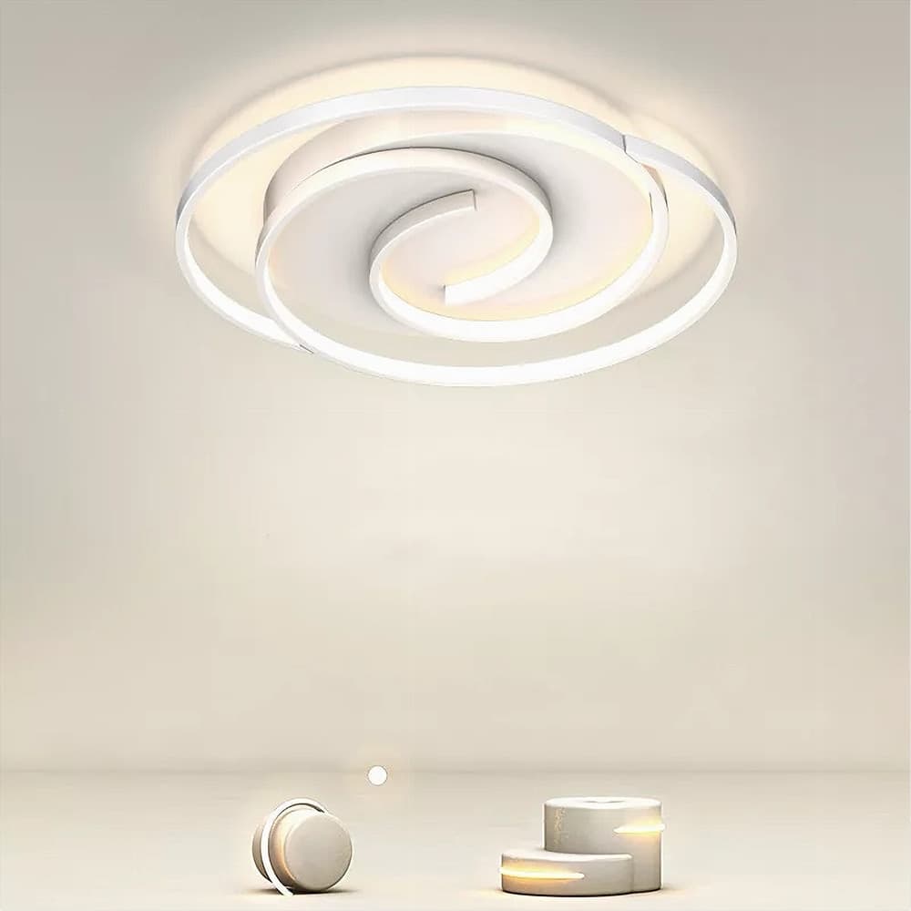 PLAFONIERA LED 45W CERCHIO SPIRALE VORTICE BIANCO LAMPADARIO SOFFITTO LUCE 4000K 70593 in Plafoniere Trade Shop italia - Napoli, commercioVirtuoso.it