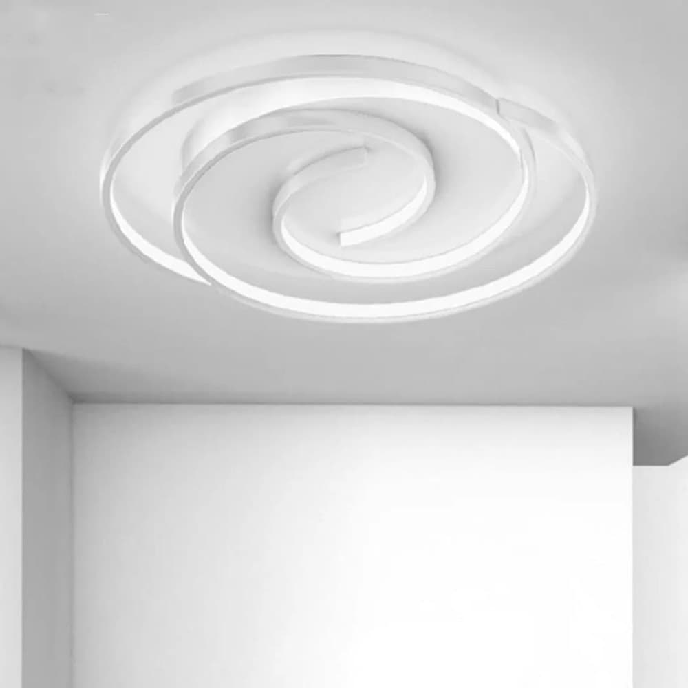 PLAFONIERA LED 45W CERCHIO SPIRALE VORTICE BIANCO LAMPADARIO SOFFITTO LUCE 6500K 70609 in Plafoniere Trade Shop italia - Napoli, commercioVirtuoso.it