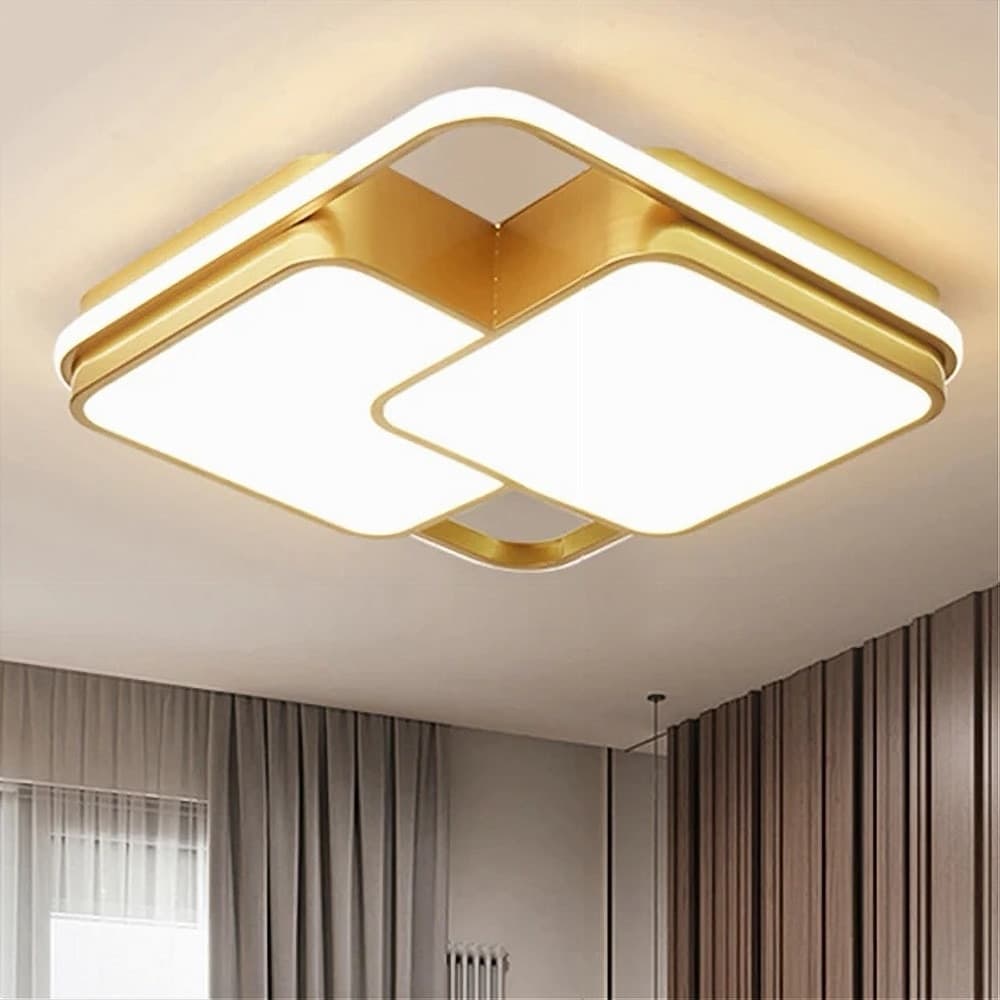 PLAFONIERA LED 48W QUADRATO ORO MODERNO LAMPADARIO SOFFITTO LUCE NATURALE 71455 in Plafoniere Trade Shop italia - Napoli, commercioVirtuoso.it