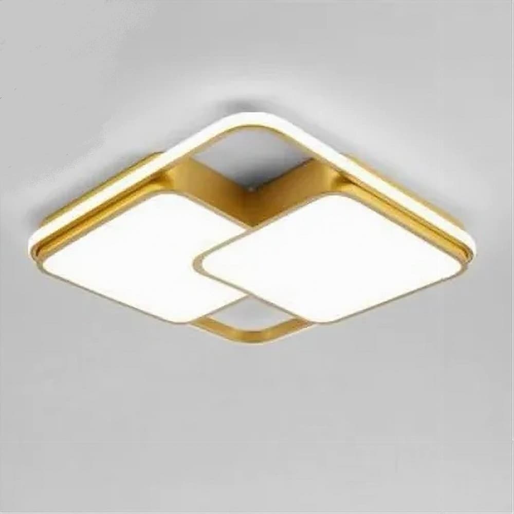 PLAFONIERA LED 48WATT QUADRATO ORO MODERNO LAMPADARIO SOFFITTO LUCE FREDDA 71462 in Plafoniere Trade Shop italia - Napoli, commercioVirtuoso.it
