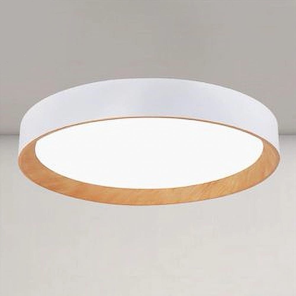 PLAFONIERA LED A SOFFITTO 68W ROTONDA BIANCO CON VENATURE LEGNO LUCE 6500K 32774 in Plafoniere Trade Shop italia - Napoli, commercioVirtuoso.it