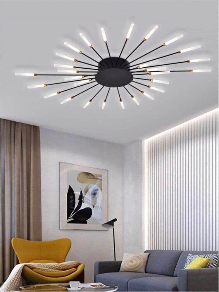 Plafoniera-Led-Luce-Bianca-6500k-21-Watt-Lampadario-Da-Soffitto-A-Raggi-C33nf-Universo